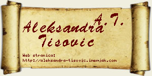 Aleksandra Tišović vizit kartica